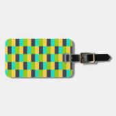 Yellow, Green, Blue, Black Color Combination Gepäckanhänger (Vorderseite horizontal)