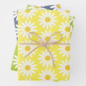 Yellow Green Blue Daisy Geschenkpapier Set (Beispiel)