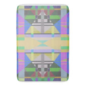 Yellow Green Blue Lila Geometric Badematte (Vorderseite Vertikal)