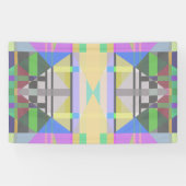 Yellow Green Blue Lila Geometric Banner (Horizontal)