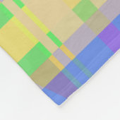 Yellow Green Blue Lila Geometric Fleecedecke (Ecke)