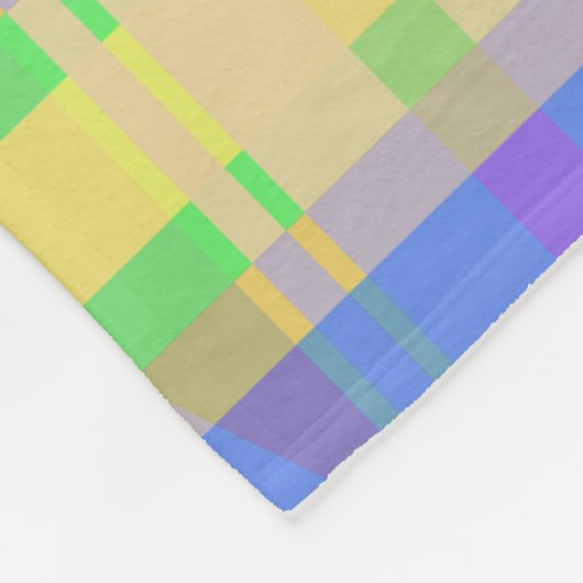 Yellow Green Blue Lila Geometric Fleecedecke (Ecke)