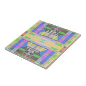 Yellow Green Blue Lila Geometric Fliese (Seite)