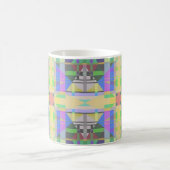 Yellow Green Blue Lila Geometric Kaffeetasse (Mittel)