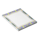 Yellow Green Blue Lila Geometric Notizblock (angewinkelt)