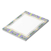 Yellow Green Blue Lila Geometric Notizblock (Rotiert)