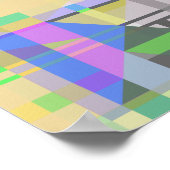 Yellow Green Blue Lila Geometric Poster (Ecke)
