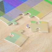 Yellow Green Blue Lila Geometric Puzzle (Seite)