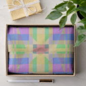 Yellow Green Blue Lila Geometric Seidenpapier (Geschenk)