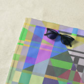 Yellow Green Blue Lila Geometric Strandtuch (Beispiel)