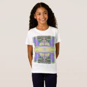 Yellow Green Blue Lila Geometric T-Shirt (Vorne ganz)