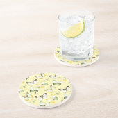 Yellow Green Butterflies Getränkeuntersetzer (Seite)