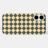 Yellow Green Checker Diamond Pattern Case-Mate iPhone Hülle (Rückseite (Horizontal))