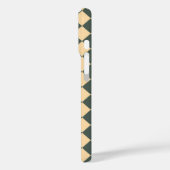 Yellow Green Checker Diamond Pattern Case-Mate iPhone Hülle (Rückseite / Links)