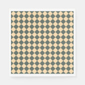 Yellow Green Checker Diamond Pattern Serviette (Vorderseite)