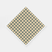 Yellow Green Checker Diamond Pattern Serviette (Ecke)