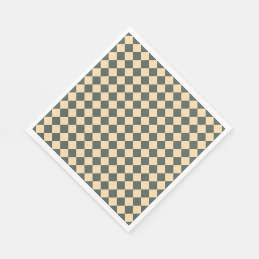 Yellow Green Checker Diamond Pattern Serviette (Ecke)