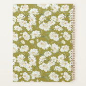 Yellow Green Cream Floral Planner Planer (Rückseite)