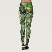 Yellow green Dahlia Leggings (Rückseite)