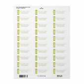 Yellow Green Daisy Ribbon Wedding Rücksendeadresse (Vorne)