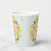 Yellow Green Florals Tafelgeschirr Pappbecher (Rechts)