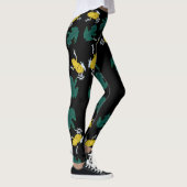 Yellow Green Frogs Pattern Leggings (Rechts)