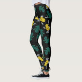 Yellow Green Frogs Pattern Leggings (Links)