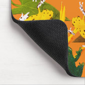 Yellow Green Frogs Pattern Mousepad (Ecke)