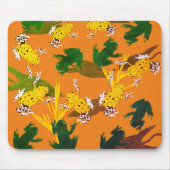 Yellow Green Frogs Pattern Mousepad (Vorne)
