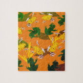 Yellow Green Frogs Pattern Puzzle (Vertikal)