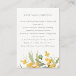 Yellow Green Gold Wattle Foliage Jewelcare Visitenkarte