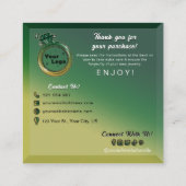 Yellow Green Gradient Schöne Juwelierpflege Tipps Begleitkarte (Rückseite)