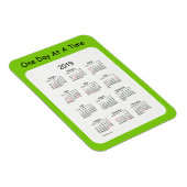 Yellow Green Holiday Calendar von Janz 2019 Magnet (Rechte Seite)