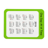 Yellow Green Holiday Calendar von Janz 2019 Magnet (Horizontal)