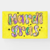 Yellow Green Lila Mardi Gras Banner (Horizontal)