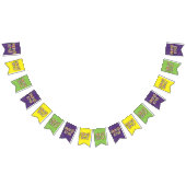 Yellow Green Lila Mardi Gras Banner (Alle)