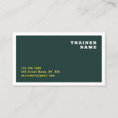 Yellow Green Minimalistisch Personal Trainer Ym Co Visitenkarte (Rückseite)