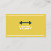 Yellow Green Minimalistisch Personal Trainer Ym Co Visitenkarte (Vorderseite)