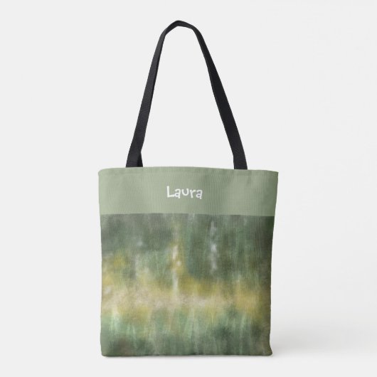 Yellow green modern abstract elegant pattern tasche (Rückseite)