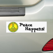 Yellow Green Peace Sign Autoaufkleber (Auf Auto)