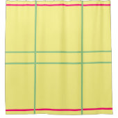 Yellow Green Pink Geometric  Duschvorhang (Vorderseite)