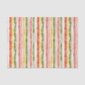 Yellow Green Pink Orange Stripes Birthday Seidenpapier (Vorderseite)