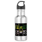 Yellow Green Polka-Dot Jerseys Edelstahlflasche (Vorderseite)