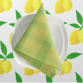 Yellow Green Rustic Plaid Check Tischdecke