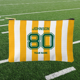 Yellow Green Sports Team Individuelle Name Number Zubehörtasche