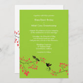 Yellow Green Spring Theme Weddings Template Einladung (Vorne/Hinten)