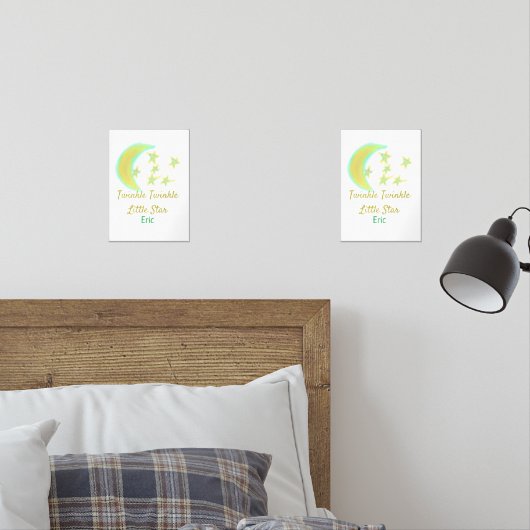 Yellow green twinkle Twinkle Little Star geben Nam Bilderwand Sets (Schlafzimmer)
