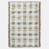Yellow Green White Plaid Stripes Decke (Vorderseite Vertikal)