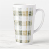 Yellow Green White Plaid Stripes Milchtasse (Rechts)