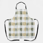 Yellow Green White Plaid Stripes Schürze (Vorderseite)
